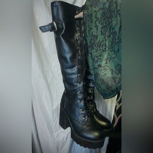 Knee high platform boots